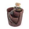 Air Garden Potted Micro Landscape Succulent Planter Novelty Resin Ornament Brown 13x10x10cm