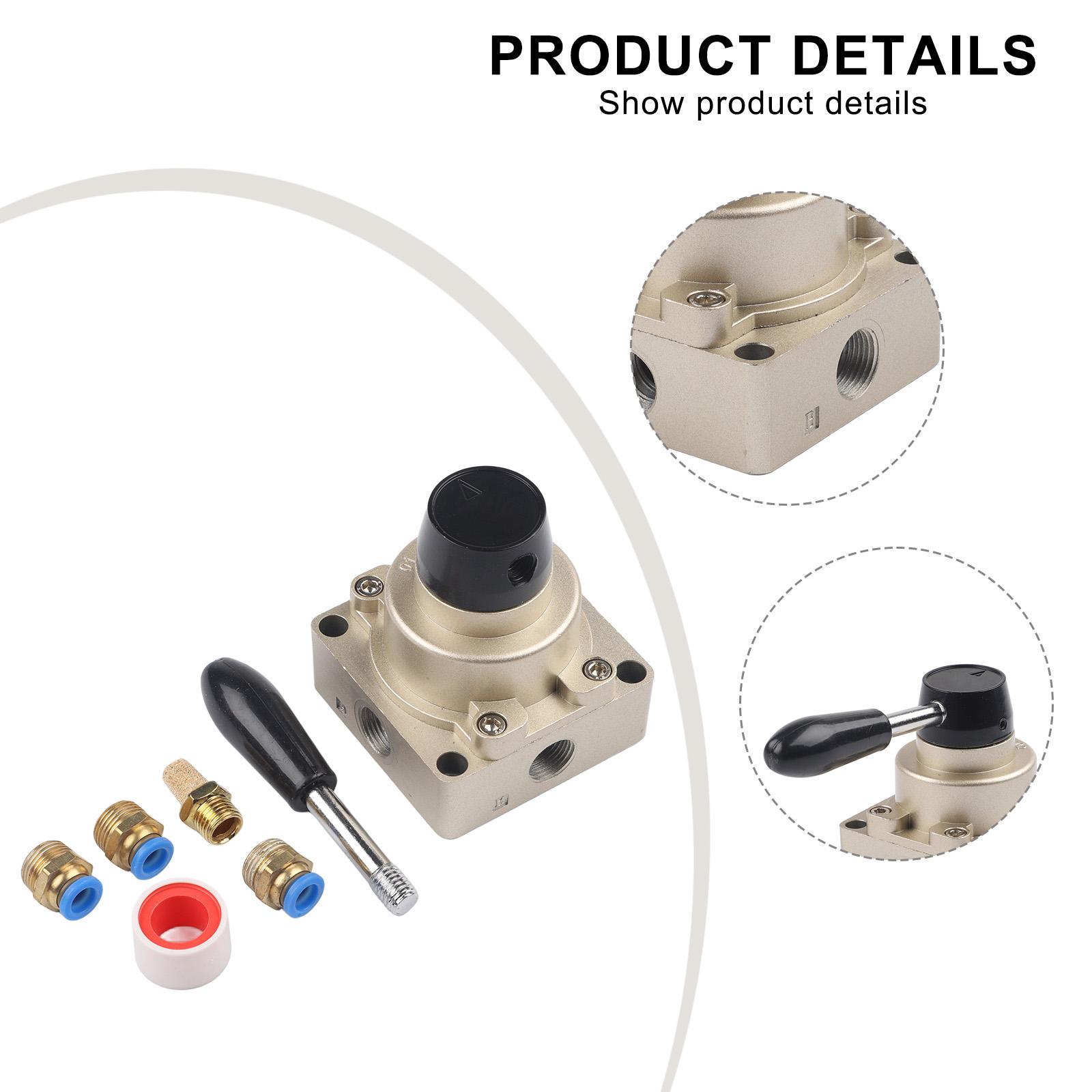 

For Air Control 7*7*9cm 3Position 4Way Valve Aluminum Alloy Construction Low Starting Pressure Pressure-Resistant China Mainland