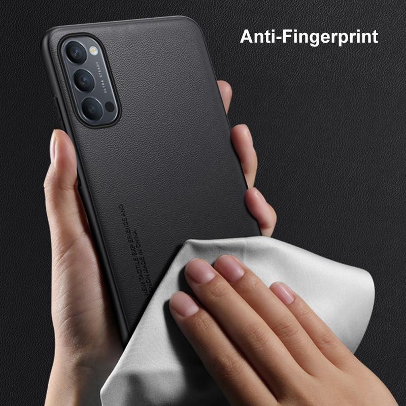 Luxury PU Leather Case For OPPO Reno 4 Pro 4Z 5G Matte Back Cover Silicone Protection Phone Case For OPPO Reno4 Z 4Pro Coque