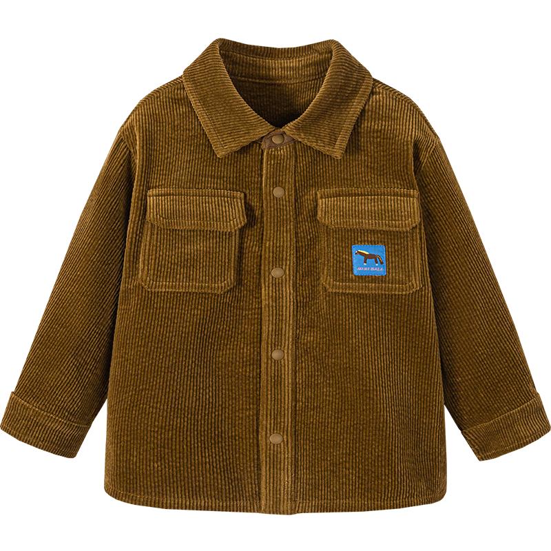

Boys Soft Corduroy Turn-Down Collar Jacket 80