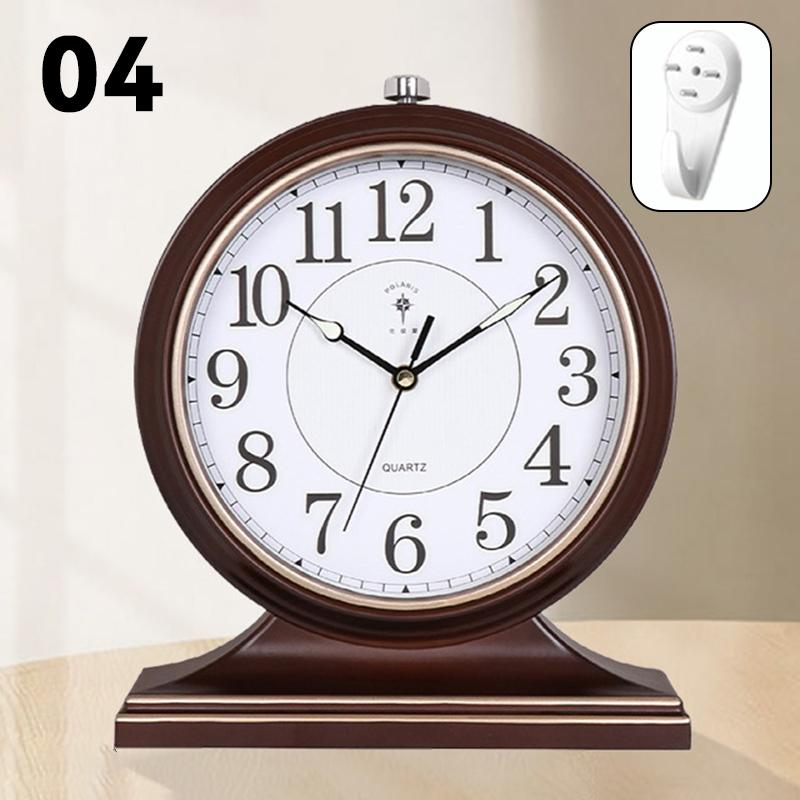 1pc Vintage Tabletop Living Room Desk Clock Retro Home Desktop New Style Clock Display Table Clock Clock
