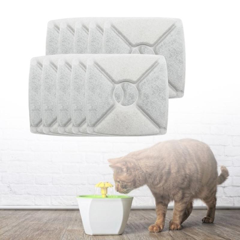 10 Pack Replacement Filters For Pet Fountain Unique Square Double Filtration Double Filtration Replacement