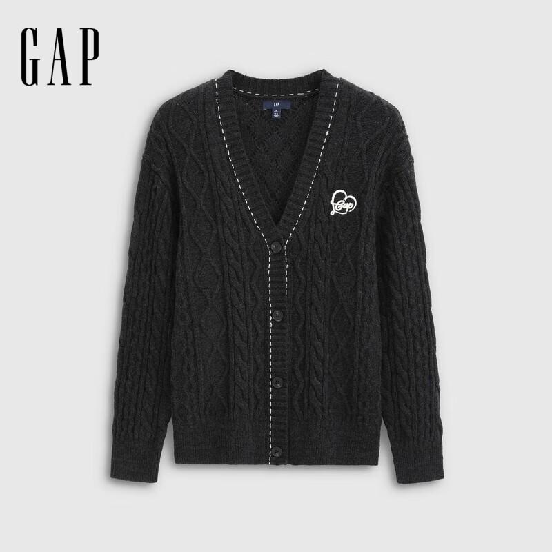 GAP Women's Love Heart Cable Knit Cardigan