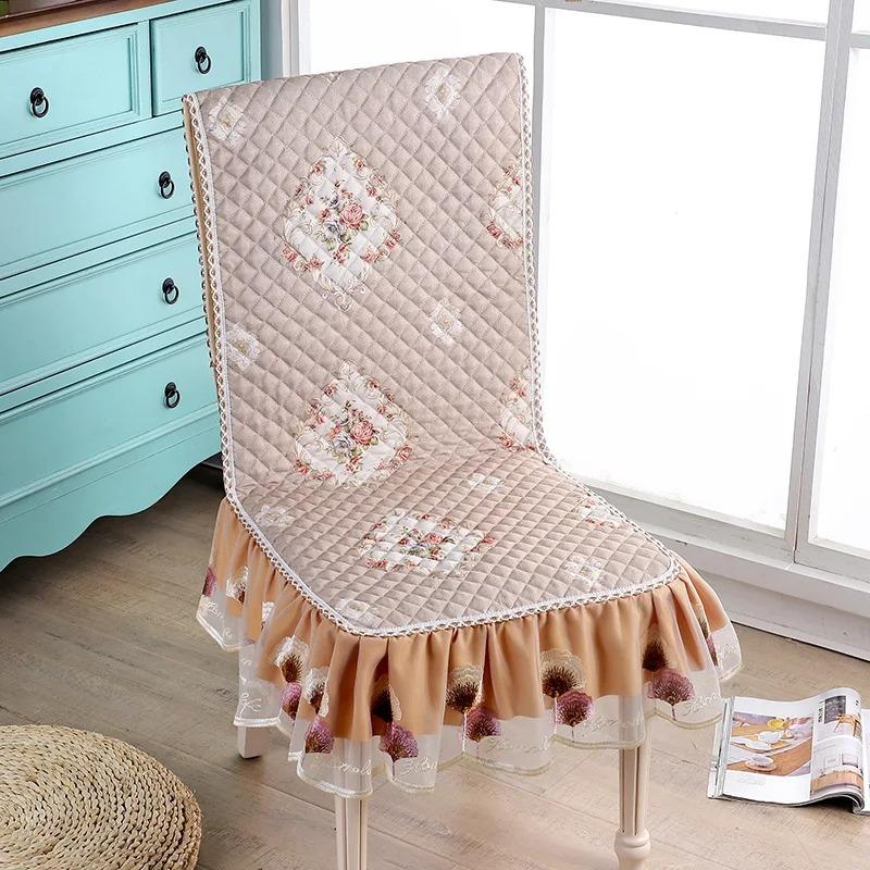 

Європейська сіамська подушка для сидіння Чохол для стільця Мереживна подушка для стільця Зимовий офісний стілець Товсте студентське сидіння Обідні весільні чохли для стільців 40x145cm 1pcs