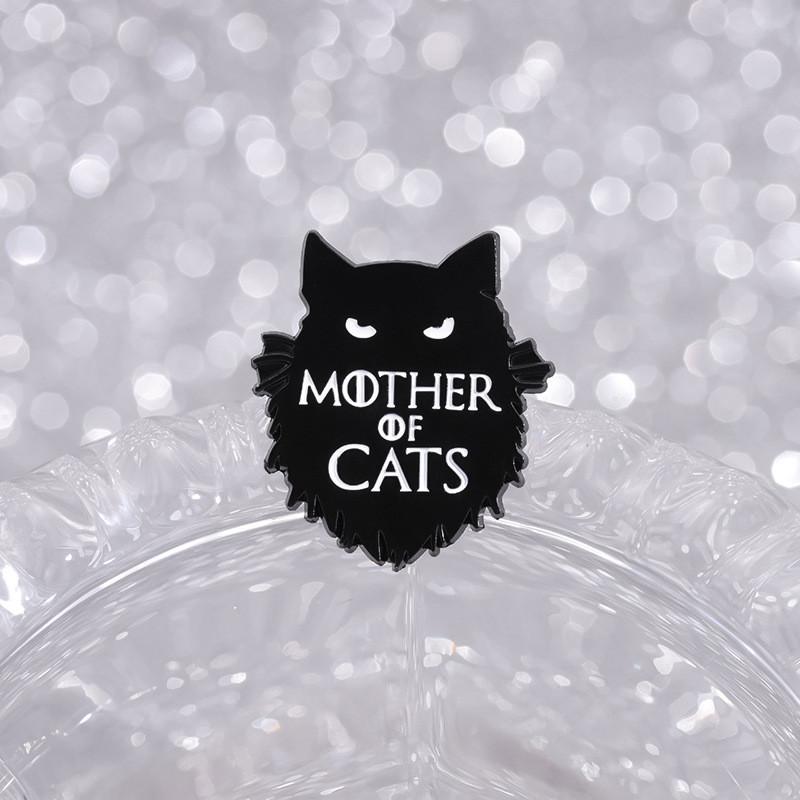 Charming Cartoon Black Cat Metal Enamel Pin For Unisex Fashion And Accessories