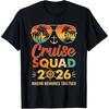 Cruise Squad 2026 Graphic Tee Retro Sunset Beach Print Vacation Crew Neck Tshirt For Men