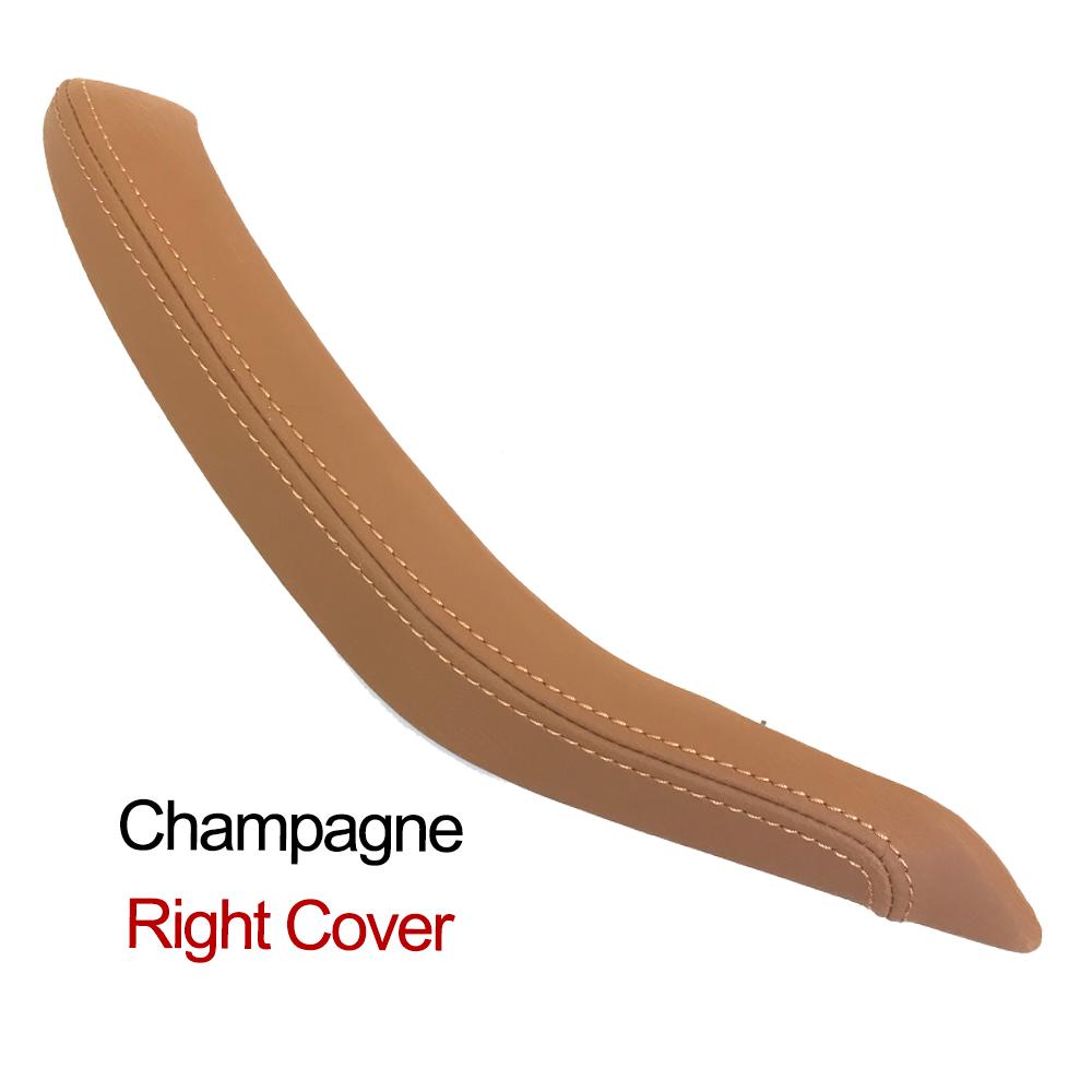 

LHD RHD Upgraded Interior Door Handle Outer Leather Cover Trim For BMW X5 X6 F15 F16 2014-2018 Right Champagne