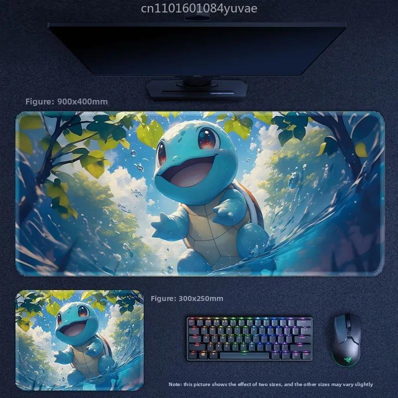 Classic Cartoon Anime Pokémon Pikachu Mewtwo Eevee Leather Mouse Pad Lucario Squirtle Gardev Keyboard Pad Large Game Table Mat