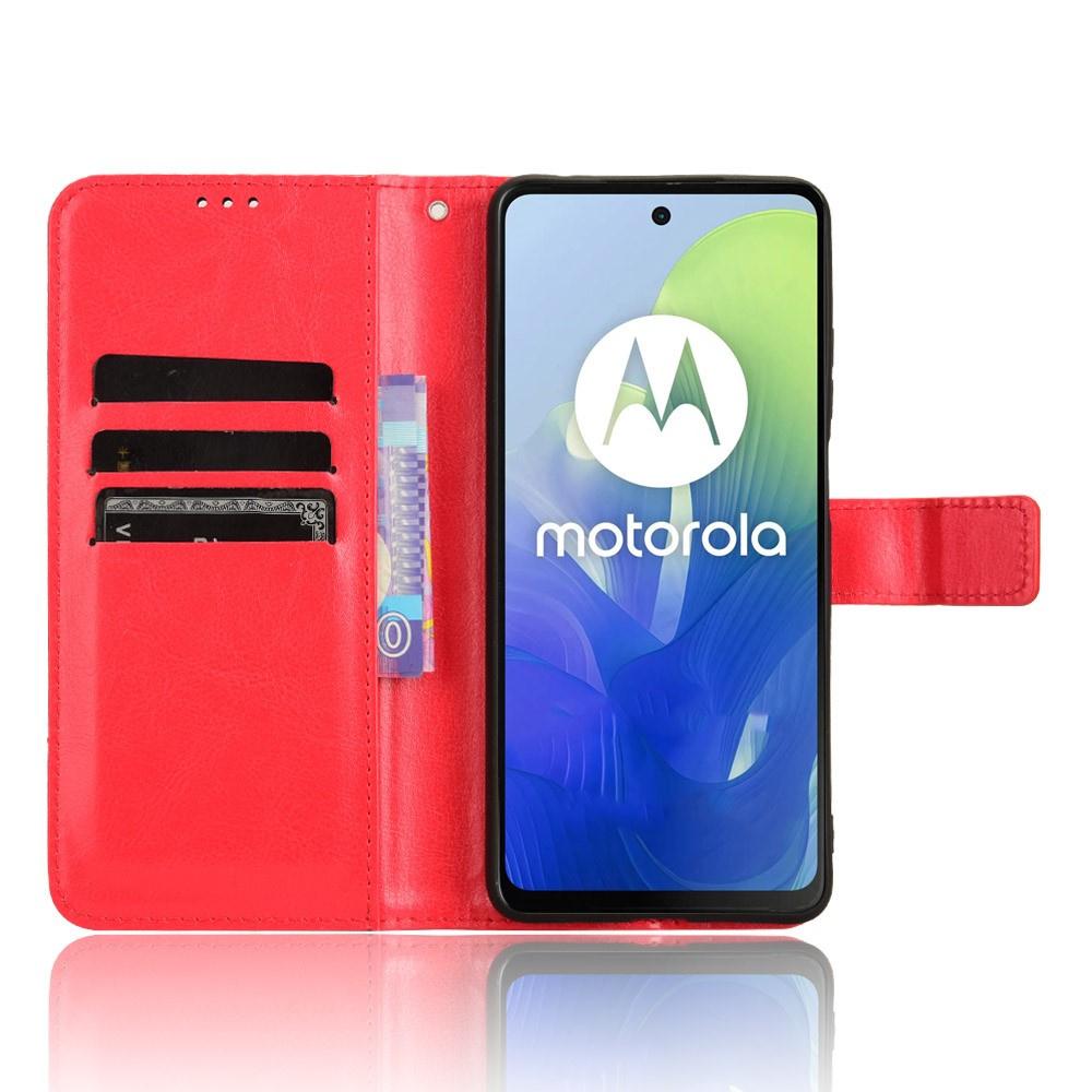 Flip Case for Motorola Moto G24 / G24 Power / G04, Crazy Horse Wallet, Red