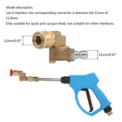Accoppiatore Rotante Con Giunto Regolabile a 5 Velocità da 1/4" Connessione Rapida Attacco Idropulitrice per Pulizia Auto