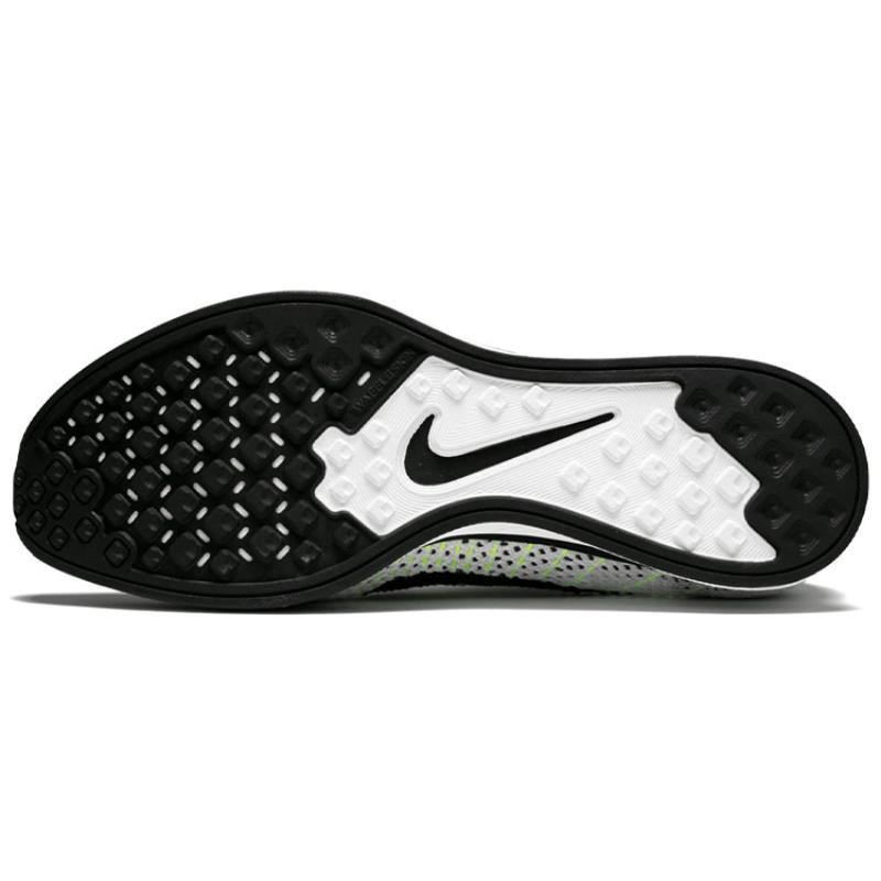 Nike Flyknit Racer Black White Volt Sneakers 526628-011