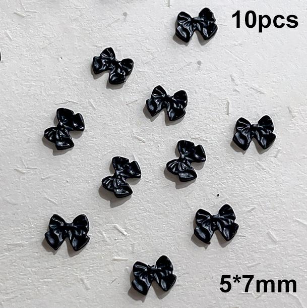 Mixed Cute Mini Colorful Resin Line Bowknot Bow Tie Ribbon Nail Art Decorations DIY Manicure Rhinestones Accessories