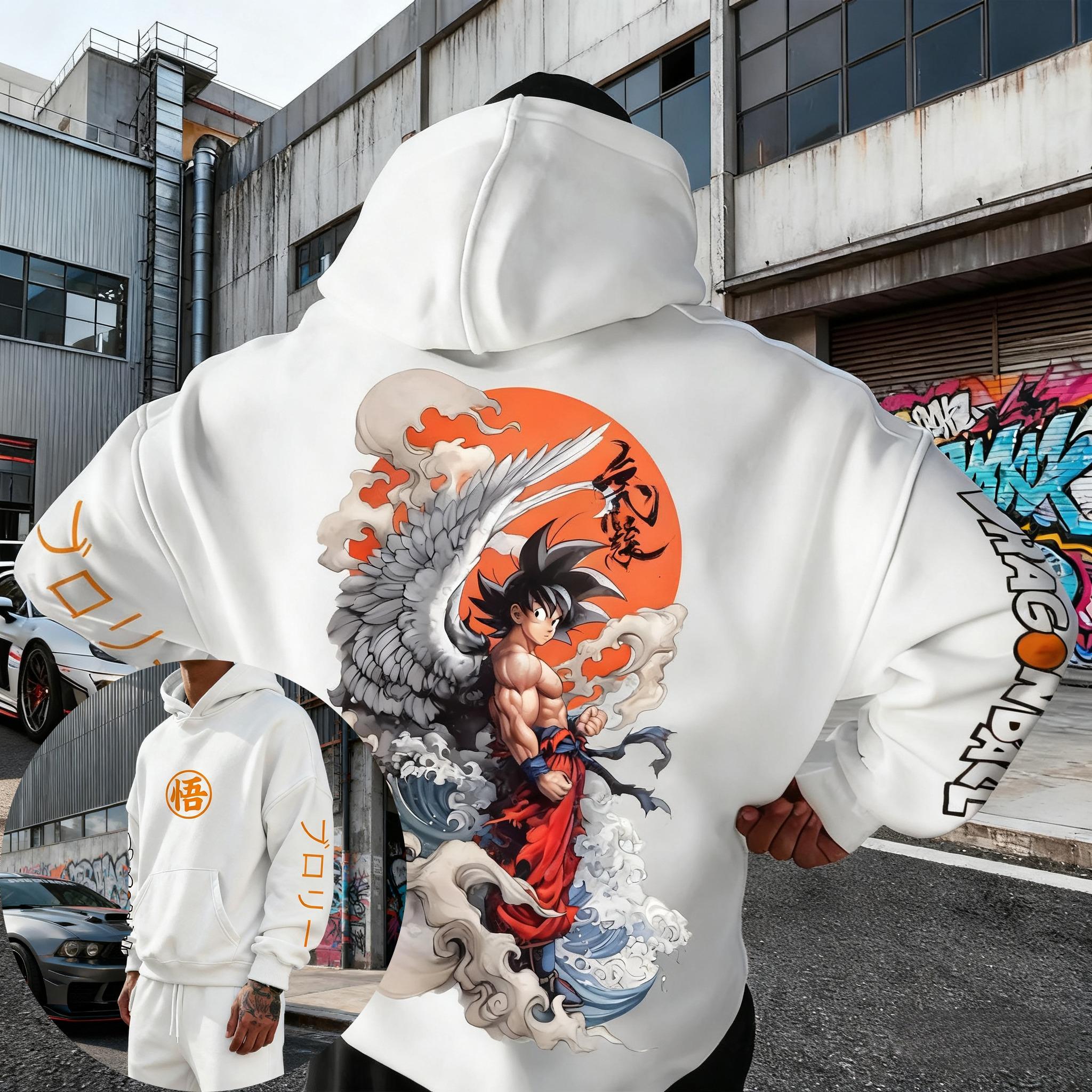 Dragon Ball Anime Goku apdrukāta hūdija