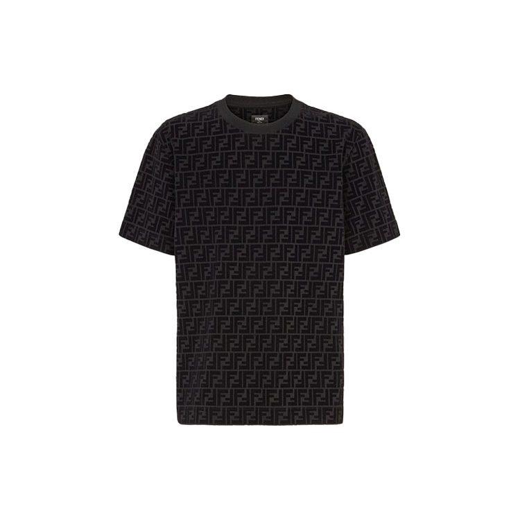 Fendi T-shirt Homme Noir Marron FY0936A7D5F0ABB