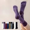 Women's Summer Sports Non Slip Indoor Professional Fitness Yoga Pilates Five Finger Socks
