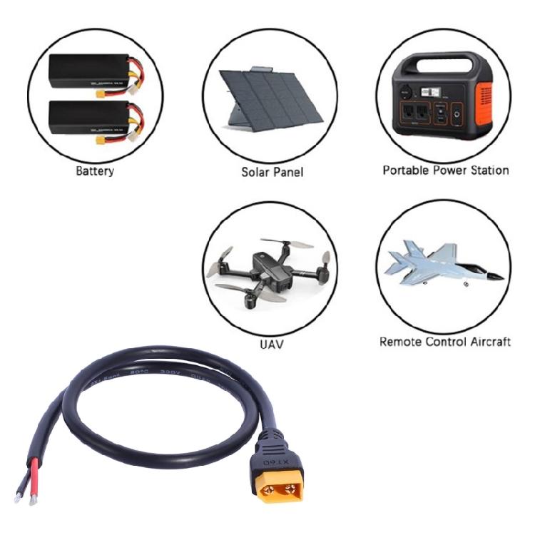 XT60H To 2Pin Connectors 50cm 14AWG Silicone Wire for RCs Lipos Battery FPV Drones and Model Kit