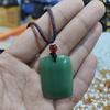 Collier Pendentif Boucle de Sécurité en Jade de Verre Paisible Cadeau pour Hommes et Femmes