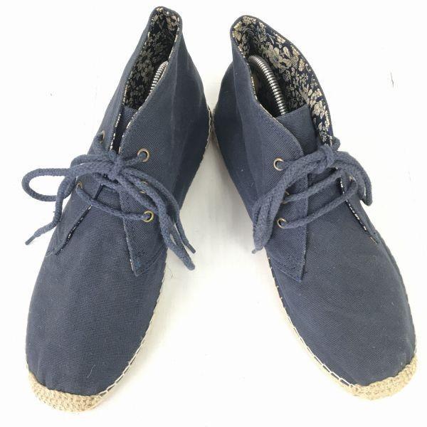 F-TROUPE Canvas Chukka Boots 26 Navy