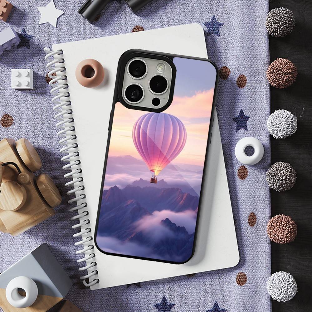 Romantic Hot Air Balloon Case For iPhone 13,12,11,16,15,17,14,Pro,Max,Plus,Mini, For Magsafe,Magnetic Wireless Charging