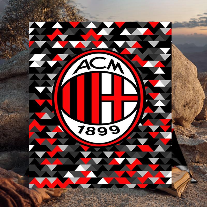 1PC Ac Football Club Flannel Blanket Gift, Suitable for Both Men And Women, Soft Ideal for Beds And Sofa, Birthday Or Christmas Gift