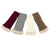 Lace Trim Fingerless Mittens Thicken Women Knitted Gloves Fashion Wrist Mittens  Writting Friendly
