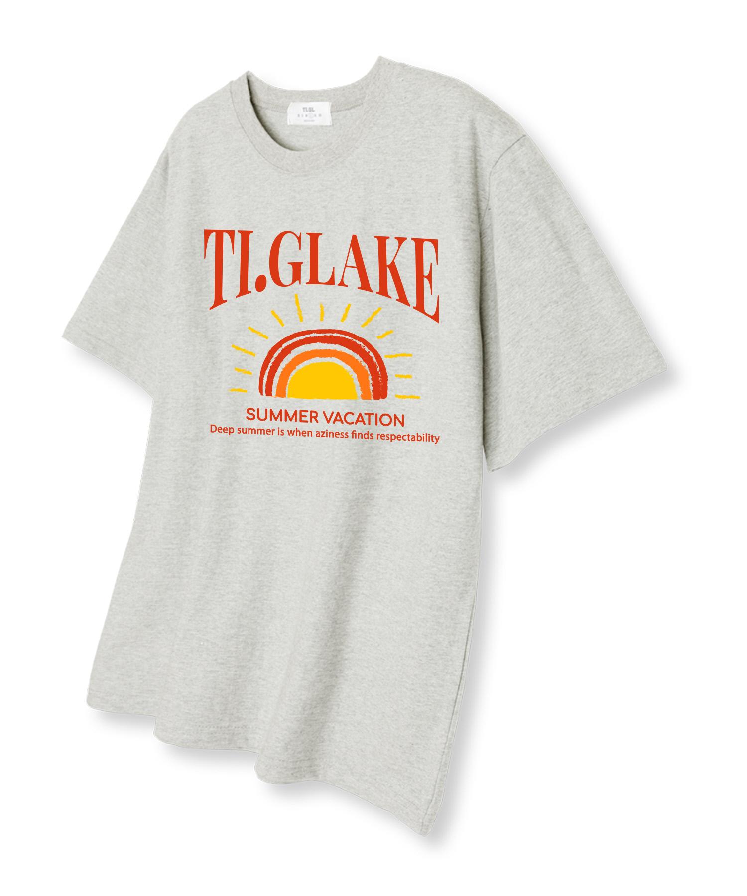 Tee Glake Vacation Sun Oversized Short Sleeve T-Shirt Oatmeal Xxl