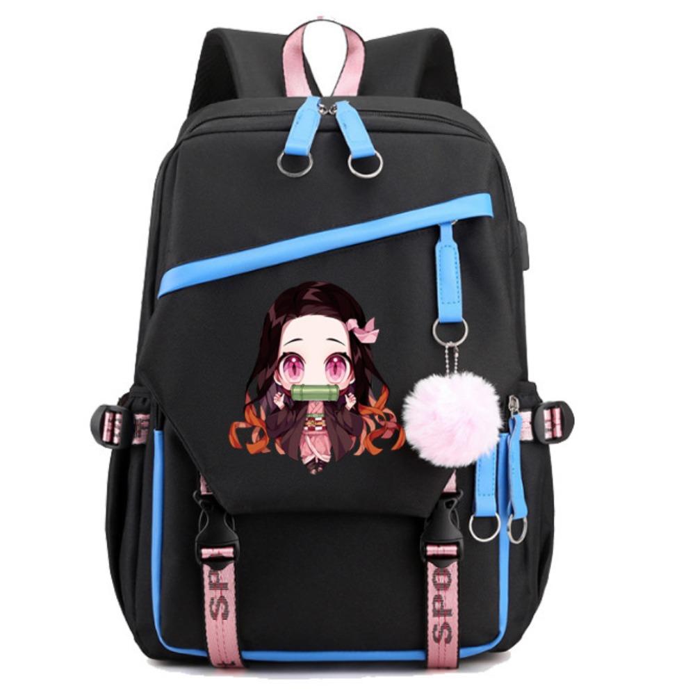 Around South Korea, the Japanese Ghost Extinguishing Backpack, Large-capacity Adolescent Student Schoolbag USB Port Computer Bag