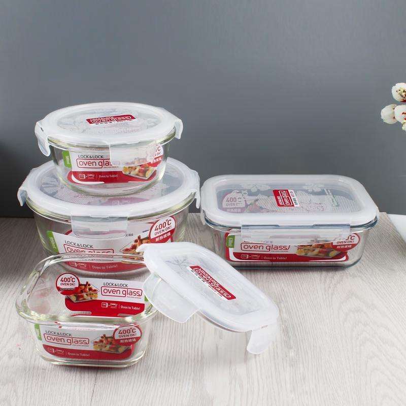 LocknLock Borosilicate Glass Food Storage Set (4-Piece)