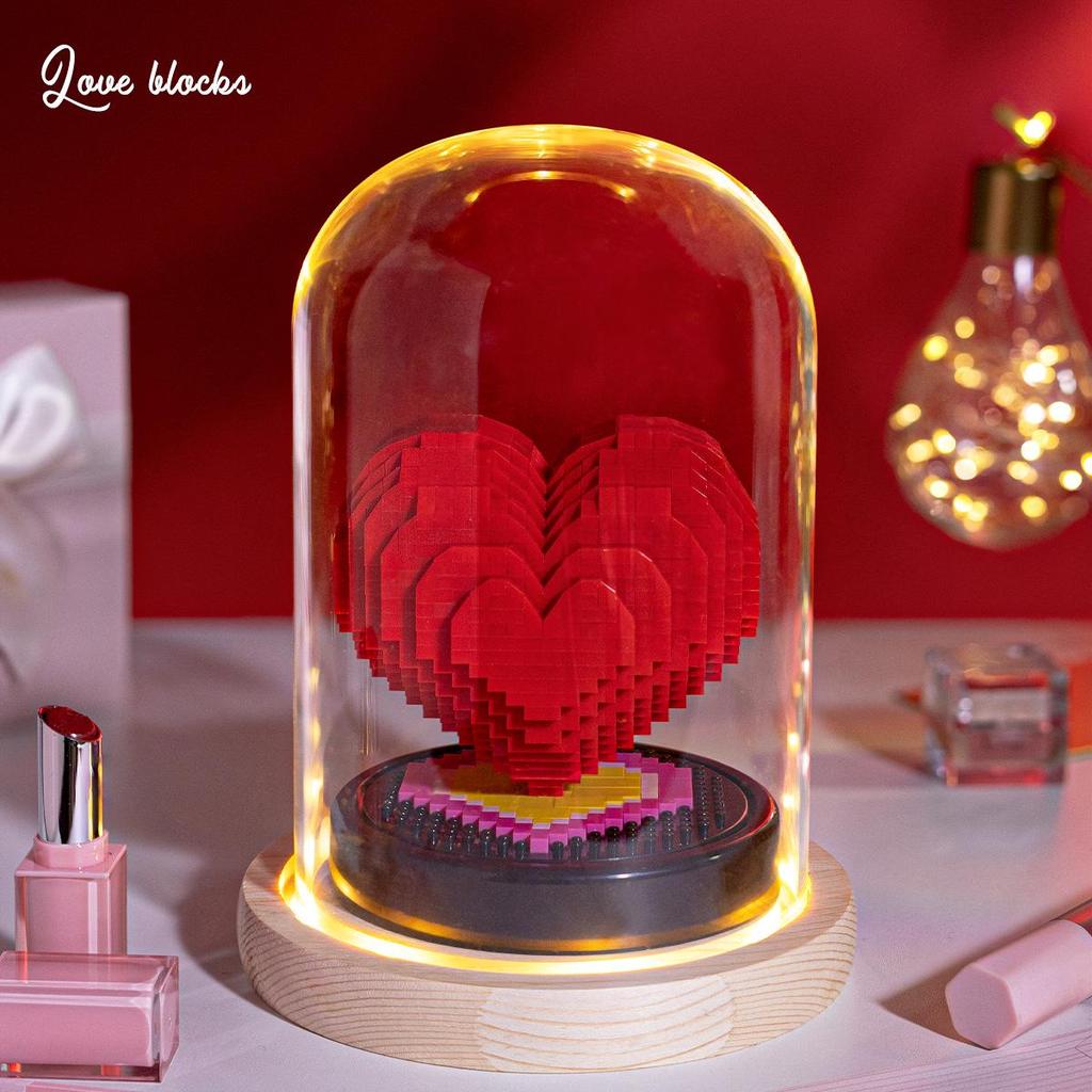 Z71011 Diamond Micro Particles 520 Series: Love Couple DIY Building Blocks Educational Toy