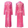 2025 Hot Seller: Sexy European & American Sequin Long See-through Cardigan Dress