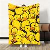 Cute Duck Throw Soft Flannel Blanket Warm Knee Skin-Friendly Throw for Sofa Office Bed Traveling Winter Oversize