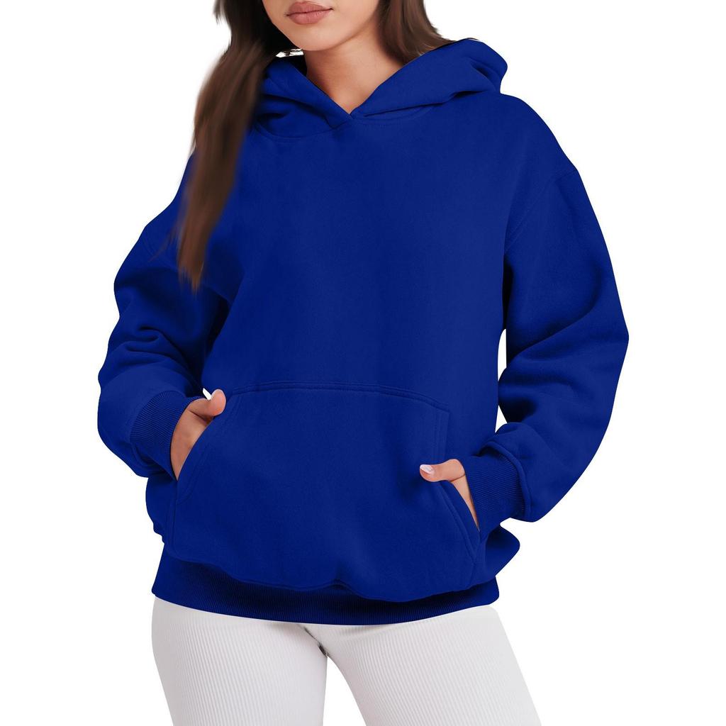 Damen Oversized Sweatshirts Pullover Hoodies Fleece Pullover Langarm Mit Taschen Winter Herbst Outfits