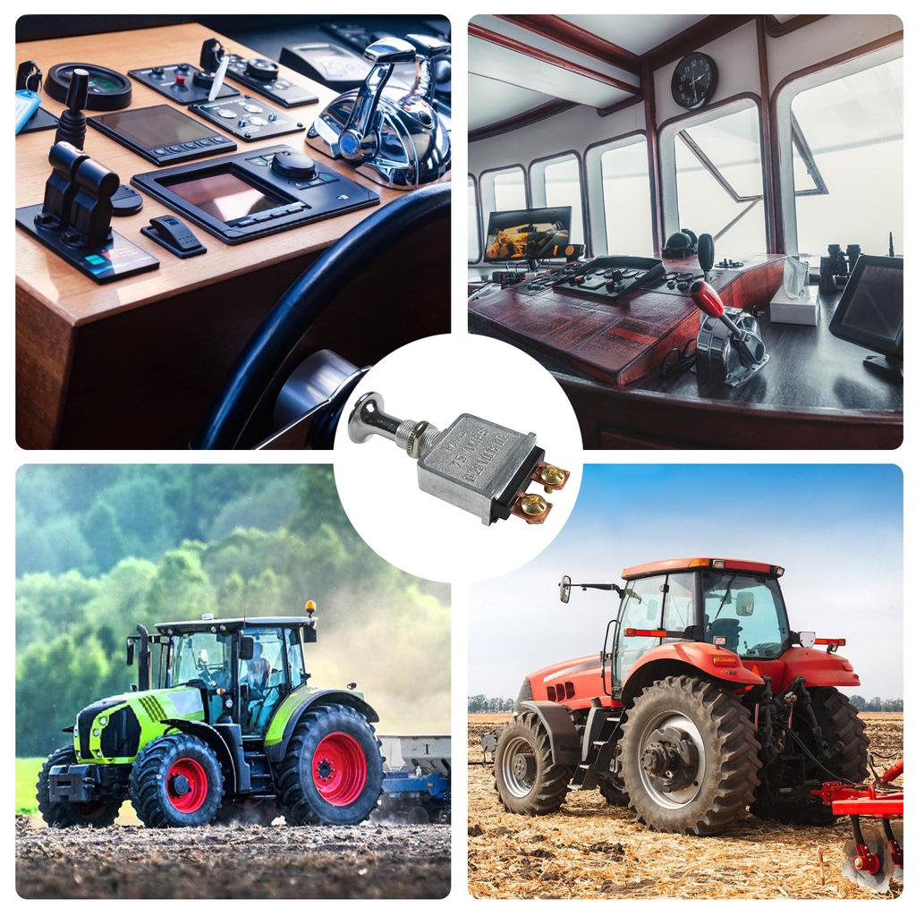 Skyv Trekk Brytere Knott Kraftig Metallknott Rustsikker Vogn Frontlys Skyv Trekk Brytere 6-28V for Lastebiler Kjøretøyer