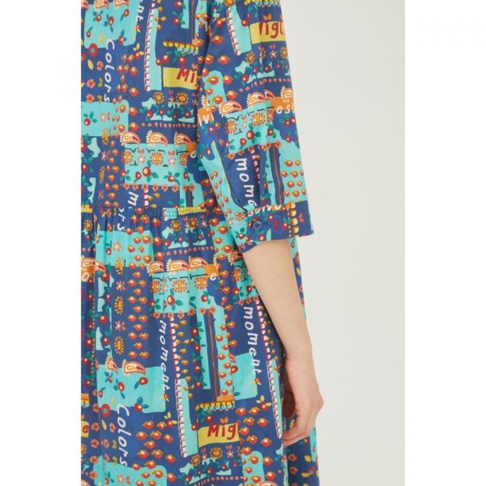 Benetton Pattern Long Dress Baop04341