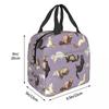 Playful Ferrets Insulated Lunch Bag for Women Kids Portable Food Boxes Thermal Lunch Box Tote