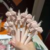 10pcs Set Bow Knot Design Gel Pen 0.5mm Sign Pen Cute Ballpoint Pen  Student Stationery