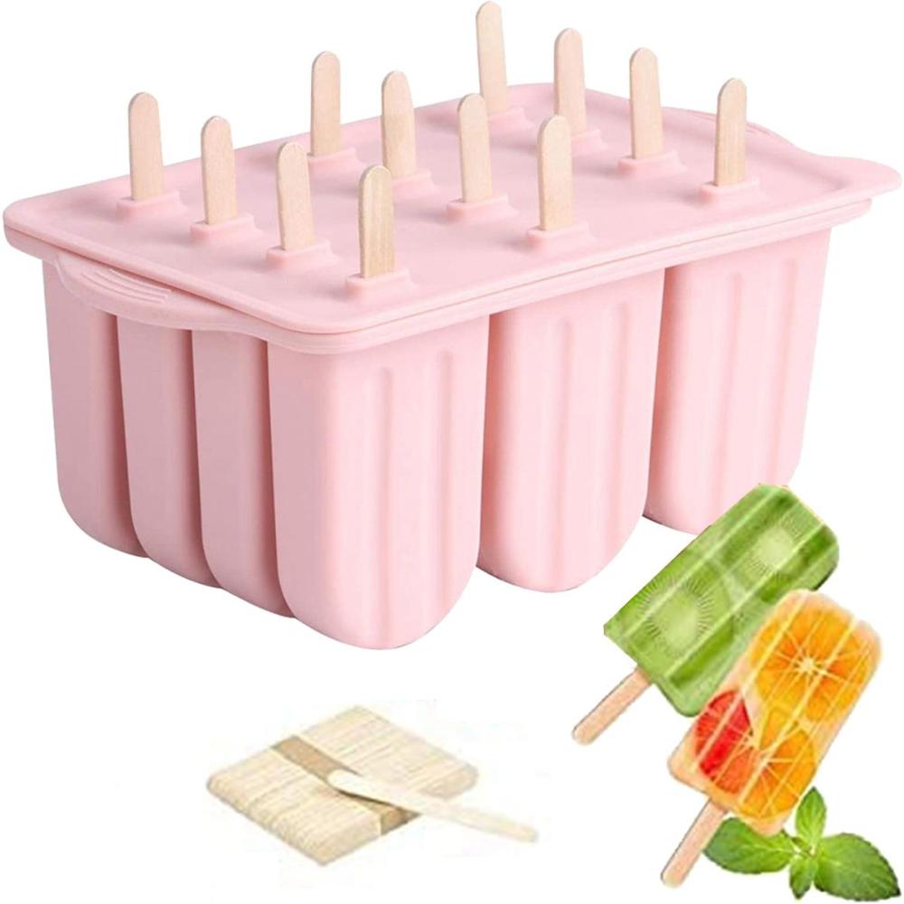 

Homemade Reusable Kitchen Silicone Popsicle Mold Ice Cream Mould Ice Making Tool Ice Pop Maker синий