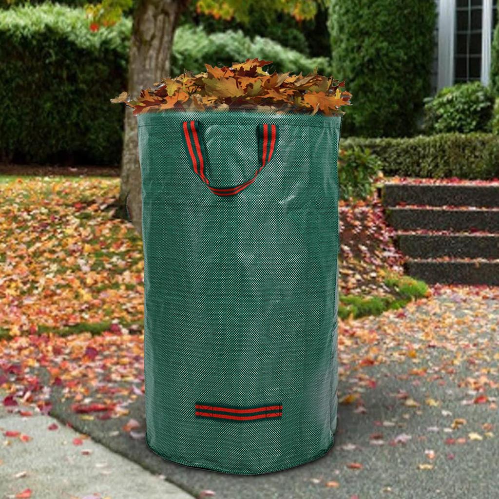 Yard Debris Bags With Reinforced Handles 500L/132gallon Reusable Garden Waste Bags Heavy-Duty Grass Containers