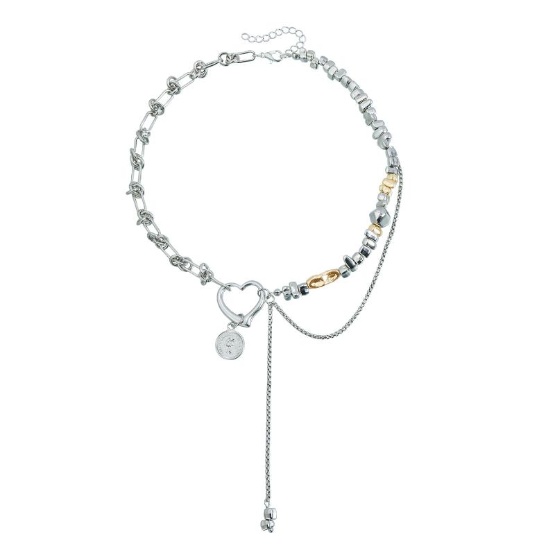 

Fashion Pearl Snake Bone Chain Necklace Elegant Bead Tassel Jewelry Minimalist Spliced Design for Ladies Daily Wear