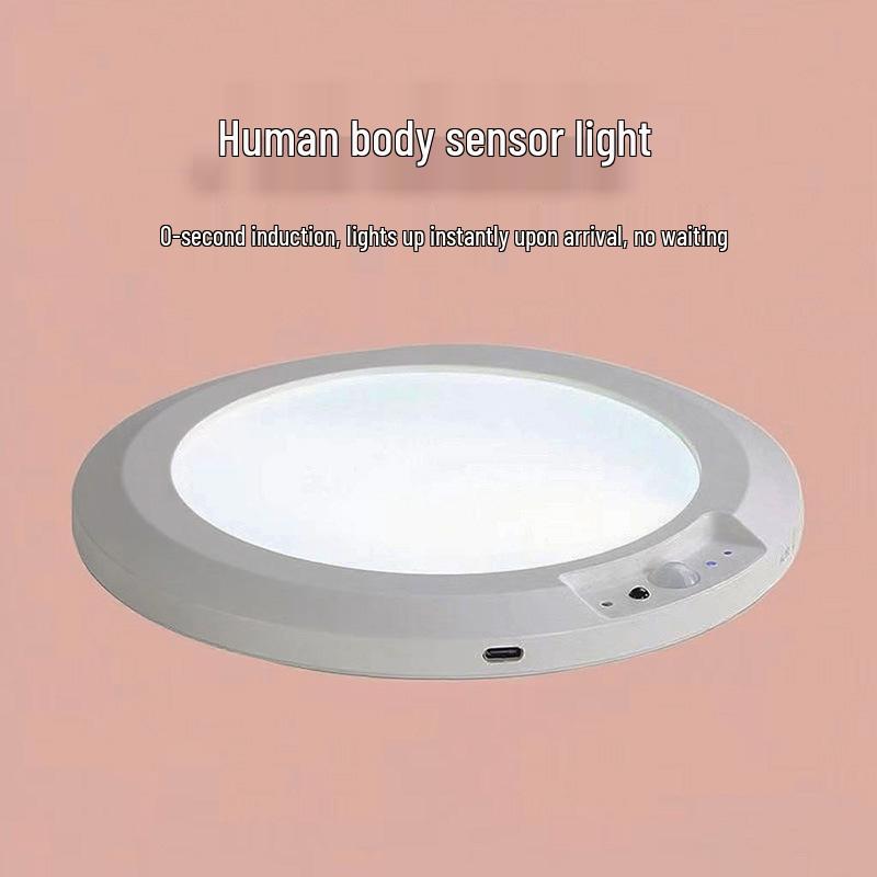 Wireless LED Ceiling Night Light for Hallway, Bedroom, and Corridor - Induction Charging, Home Decor Fixture