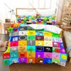 Jacknjellify BFDI Bedding Set 3Pcs Duvet Cover Pillowcase Twin Full Queen King Size Soft Anime Bed Set Battle for Dream Island