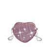 Trendy Mini Heart Shaped Bag For Kids And Adults With Sparkling Rhinestones