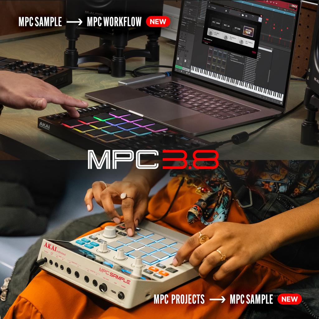 Akai Professional MIDI Controller with 16 Drum Pads with RGB Assignable Touch and a Color LCD Includes MPC Studio Full-size, Velocity-sensitive