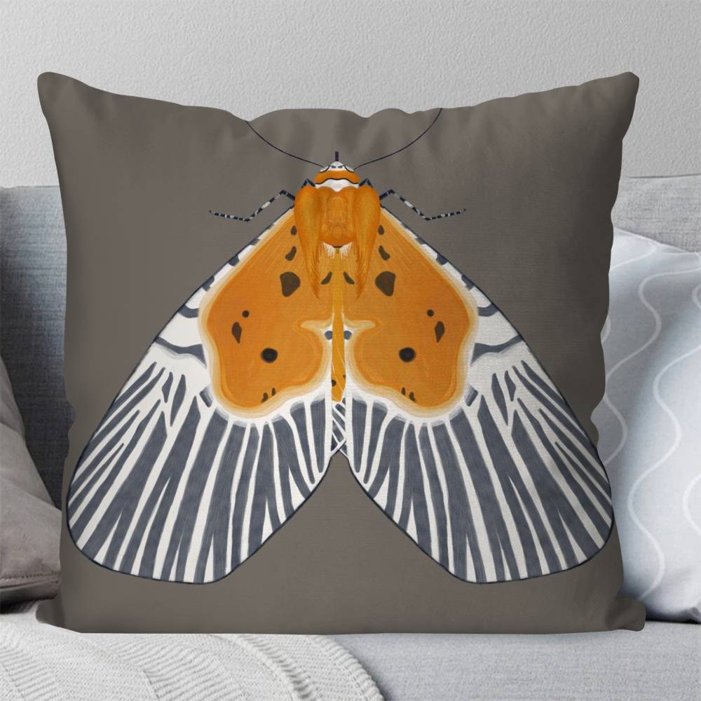 Butterfly Art Ladybug Tiger Moth Beetle Pillow Case Fashion Square Pillowcase Bedroom Sofa Room Ins Decoration Leisure