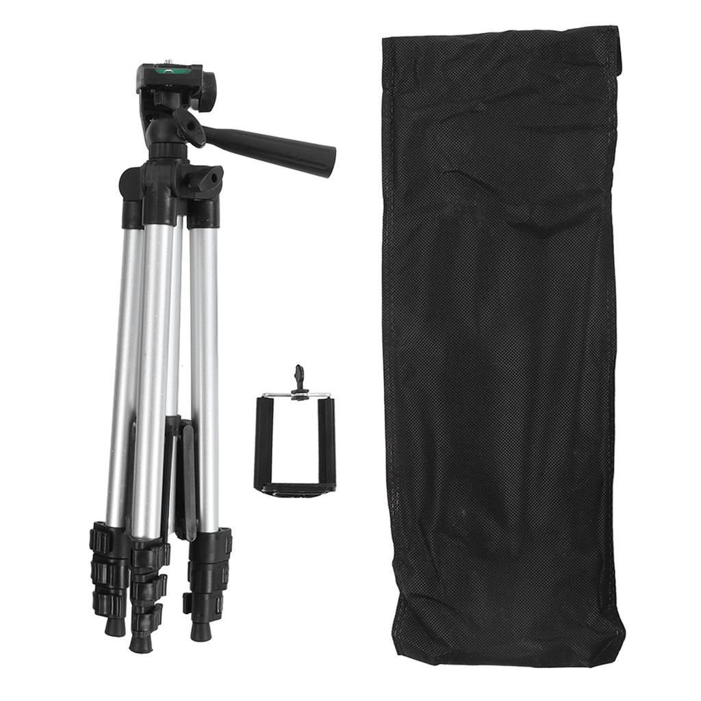 Trépied Support Caméra 4 Sections Extensible Support Trépied Téléphone Charge Maximale 2,5 kg Bâton Selfie avec Clip Téléphone Trépied
