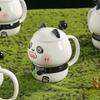 Cute Cartoon Little Panda Styling Ceramic Cup Creative Mug with Lid Spoon Event Gift Souvenir Gift Cup