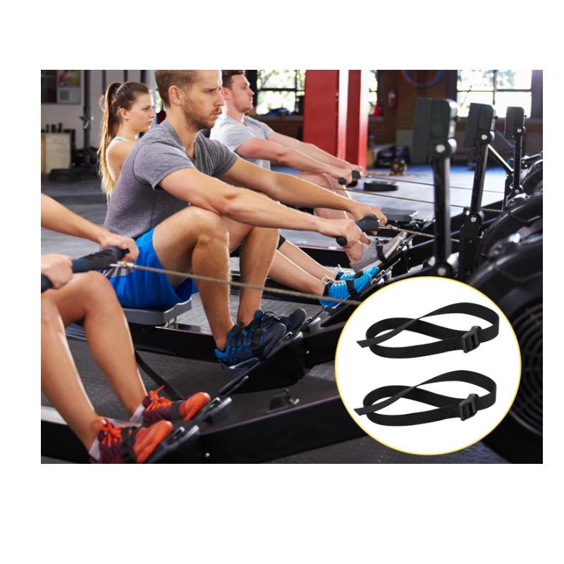 Paski na stopy do wioślarza - Długie nylonowe z plastikową klamrą