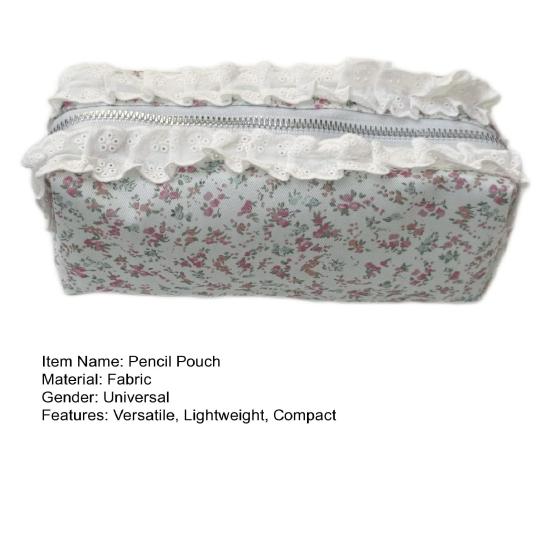 Girls Pencil Pouch Cute Floral Pencil Case Large Capacity Zipper Pen Bag Makeup Bag School Supplies for Students Girls Office Travel