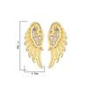 Fashion Zircon Wing Stud Earrings For Women Luxury Shiny Creative Angel Wings Ear Studs Jewelry Gifts