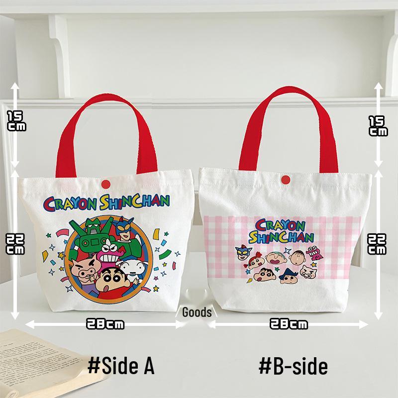 Cartoon Crayon Shin-chan Canvas Tote Bag for Kids & Women